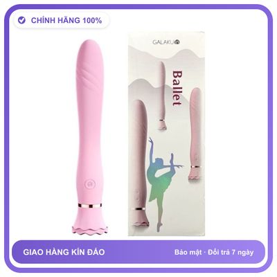 Dương vật giả có đế hít rung phát nhiệt sạc USB Galaku Ballet