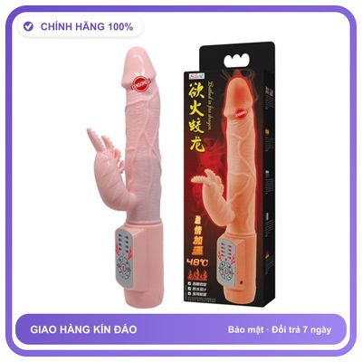 Dương vật giả rung phát nhiệt sạc USB Baile Fire Dragon 48C