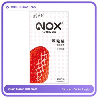 Bao cao su hương thơm Nox Fruity Strawberry Hộp 12 cái