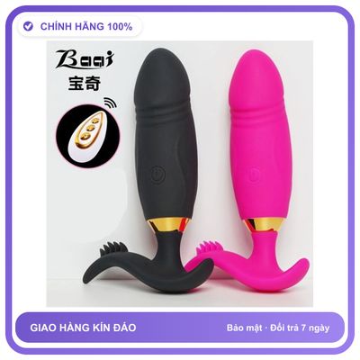 Plug phích cắm hậu môn Vảy Rồng điều khiển từ xa rung sạc USB Boqi BQ74