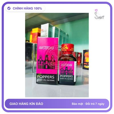 Chai hít tăng khoái cảm Popper AMSTERDAM 30ml popper 30ml USA, Kích Thích Nhanh, Tác Dụng Tức Thì, Che Tên SP