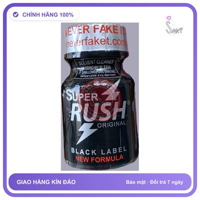 Chai hít tăng khoái cảm Popper SUPER RUSH 10ml Popper 10ml USA Rush nắp đỏ, cực mạnh, phê