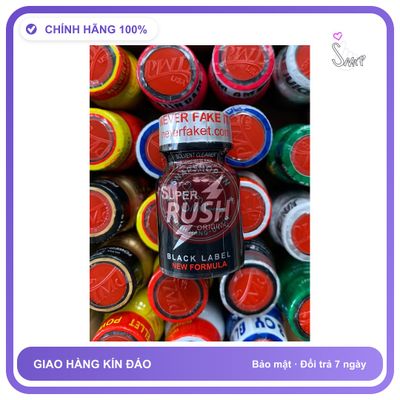 Chai hít tăng khoái cảm Popper SUPER RUSH 10ml Popper 10ml nắp đỏ usa,mạnh, ko cồn, che tên sp