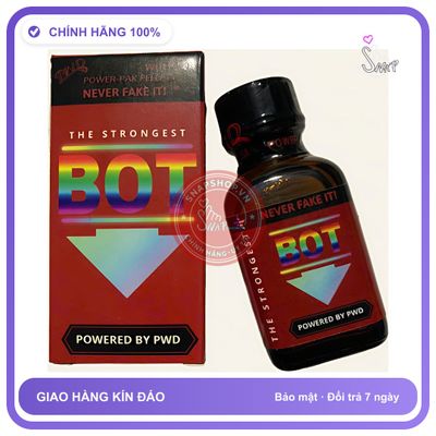 Chai hít tăng khoái cảm Popper PWD 30ml Popper BOT 30ml Usa, Chống lờn, Không Cồn,Mùi Dịu, Làm Giảm Đau, Che Tên SP