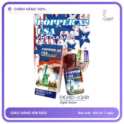 Chai hít tăng khoái cảm Popper POPPER X2 30ml Popper 30ml USA,Mạnh, ko cồn, mùi dịu, phê lâu, che tên sp