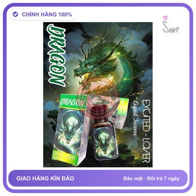 Chai hít tăng khoái cảm Popper DRAGON 30ml Popper 30ml USA DRAGON Không cồn, mùi dịu, phê lâu, che tên sp