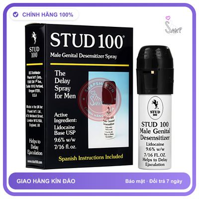 Chai xịt kéo dài thời gian quan hệ STUD 100 Chai xịt STUD 100 chống xuất tinh sớm, che tên sp