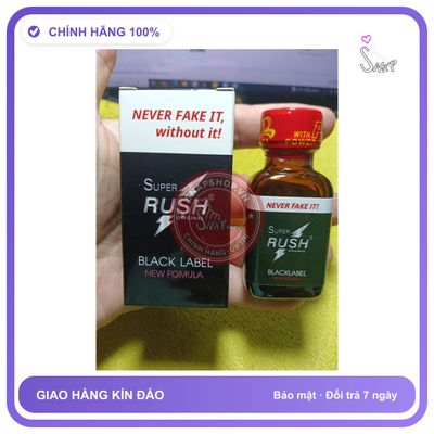 Chai hít tăng khoái cảm Popper SUPER RUSH 30ml Popper 30ml USA CỰC Mạnh, cho người lờn, ko nhức đầu,ko rát mũi, phê lâu