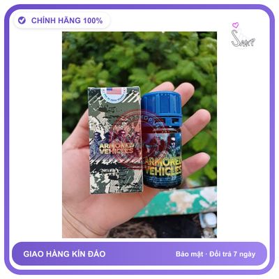 Chai hít tăng khoái cảm Popper ARMORED VEHICLES 40ml Popper 40ml, Cực Mạnh, Gây Phê Tức Thì, Che Tên Sản Phẩm