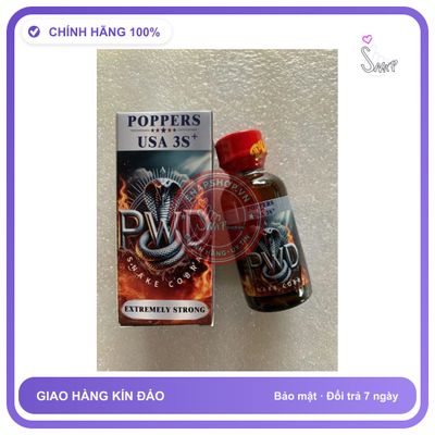 Chai hít tăng khoái cảm Popper PWD 30ml Popper 30ml USA Kích Thích Cực Mạnh, Tác Dụng Phê Cực Nhanh, Kéo Dài Thời Gian Quan Hệ