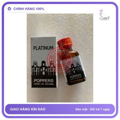 Chai hít tăng khoái cảm Popper PLATINUM 30ml Popper USA 30ml,Kích Thích Cực Mạnh, Tác Dụng Cực Nhanh Tức Thì, Bao Phê