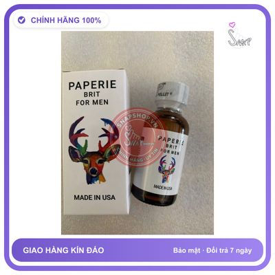 Chai hít tăng khoái cảm Popper PAPERIE 30ml Popper Usa 30ml, Dòng Mạnh, Kích Thích Nhanh, Tác Dụng Tức Thì