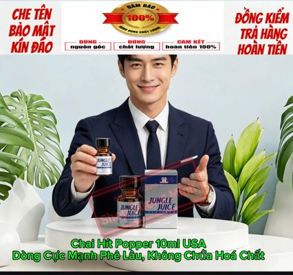 Popper 10ml USA, Hàng Chính Hãng, Cực Mạnh Phê Lâu,Ko Nhức Đầu, Ko Bỏng Mũi 
