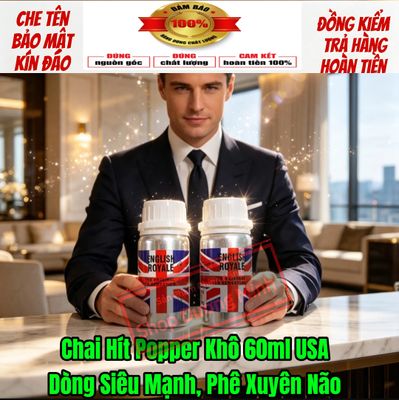 Popper Khô 60ml USA, Hàng Chính Hãng,Siêu Mạnh, Siêu Phê, Che Tên 