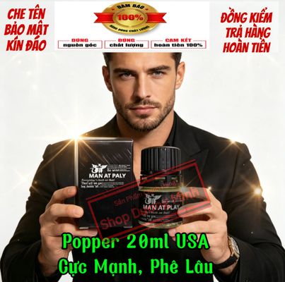 Popper 20ml USA, Hàng Chính Hãng, Dòng Mạnh Phê Lâu, Che Tên, Kín Đáo