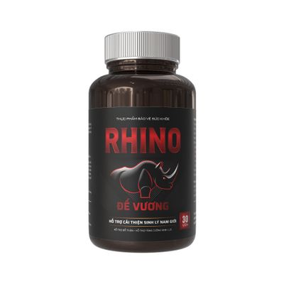 RHINO ĐẾ VƯƠNG - Viên Uống Hỗ Trợ Sinh Lý Nam Giới, Bổ Thận Tráng Dương, Tăng Testosterone 30 Viên