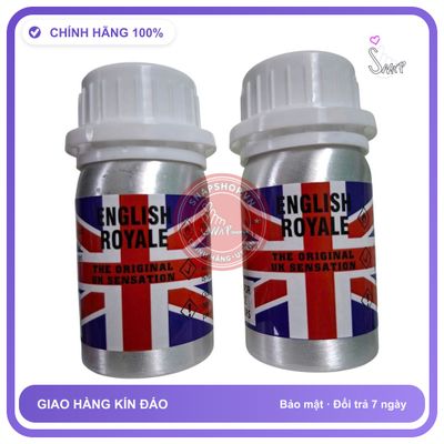 Chai hít tăng khoái cảm Popper ENGLISH ROYALE 60ml Popper Khô Mỹ Real 60ml, Dòng Chính Hãng Cực Mạnh, Tác Dụng Phê Tức Thì