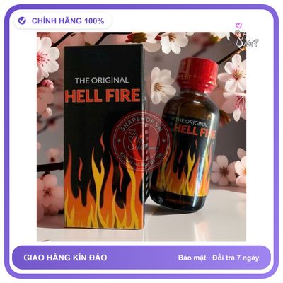 Chai hít tăng khoái cảm Popper HELL FIRE 30ml Chai hít Popper 30ml USA, Dòng Cực Mạnh, Phê Lâu, Tác Dụng Tức Thì, che tên sản phẩm bảo mật kín đáo