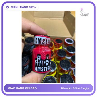 Chai hít tăng khoái cảm Popper AMSTERDAM 10ml Popper 10ml USA Truyền Thống, Kích Thích Tác Dụng Cực Nhanh, Phê Lâu