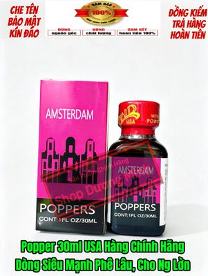 Popper 30ml USA, Hàng Chính Hãng, Dòng Cao Cấp Cực Mạnh,Hoàn Tiền Nếu Hít Ko Phê