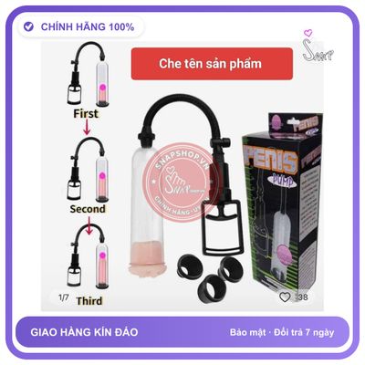 PENIS PUMP Máy tập tăng kích thước dương vật, dễ tập, cam kết to dài, che tên sản phẩm bảo mật kín đáo