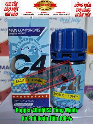 Popper 40ml USA, Hàng Chính Hãng, Kích Thích Mạnh,  Gây Ảo Giác, Tác Dụng Tức Thì, Che Tên 