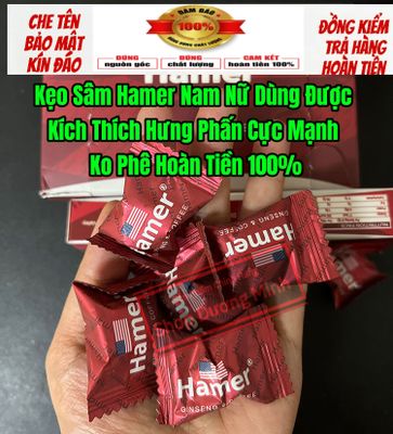 5 Viên Kẹo Sâm Hamer Nhập Khẩu Từ Mỹ, Bao mạnh,tác dụng cực nhanh, che tên 