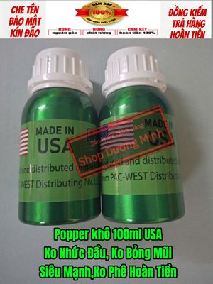 Popper Khô 100ml USA, Kích Thích Khoái Cảm Cực Mạnh, Che Tên 