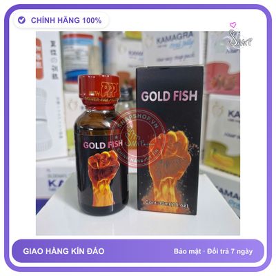 Chai hít tăng khoái cảm Popper GOLD FISH 30ml Popper 30ml Cực Mạnh, Cho Ng Lờn Lâu Năm, che tên sản phẩm bảo mật kín đáo
