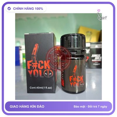 Chai hít tăng khoái cảm Popper FCK YOLO 40ml Popper 40ml cực mạnh, cho ng lờn nặng,che tên sản phẩm bảo mật kín đáo