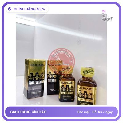 Chai hít tăng khoái cảm Popper GOLD LABEL 30ml Popper 30ml USA,Hàng Chính Hãng, Cực Mạnh, Phê Lâu,che tên sản phẩm bảo mật kín đáo Khi Mua Hàng