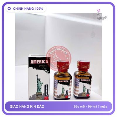 Chai hít tăng khoái cảm Popper AMERICA 30ml Hàng công ty Popper 30ml USA, Hàng Cao Cấp, Phê Lâu, che tên sản phẩm bảo mật kín đáo