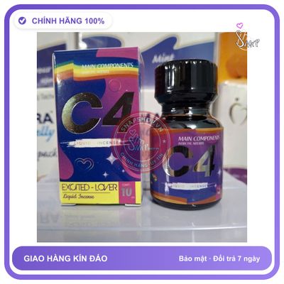 Chai hít tăng khoái cảm Popper MAIN COMPONENTS 10ml Popper C4 10ml Dòng Mạnh Cao Cấp, Ko Nhức Đầu, Ko Bỏng Mũi, che tên sản phẩm bảo mật kín đáo