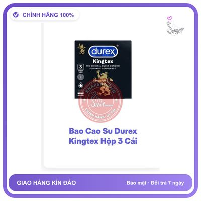 Bao cao su Durex Bao cao su durex hộp 3 cái, chính hãng, che tên sản phẩm bảo mật kín đáo