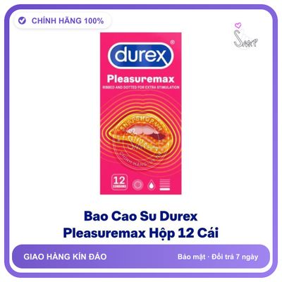 Bao cao su durex Chính hãng Bao cao su durex hộp 12 cái, có gai, chính hãng, che tên sản phẩm bảo mật kín đáo