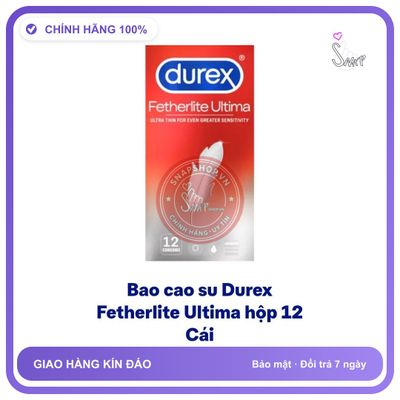 Bao cao su durex Bao cao su durex, hộp 12 cái, chính hãng, che tên sản phẩm bảo mật kín đáo