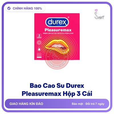 Bao cao su Durex Bao cao su durex, hộp 3 cái, có gai, chính hãng, che tên sản phẩm bảo mật kín đáo