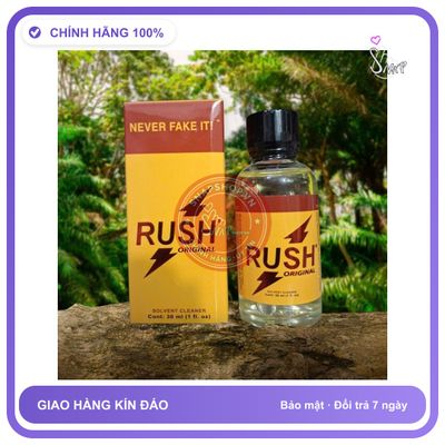 Chai hít tăng khoái cảm Popper RUSH 30ml Popper 30ml USA, Hàng Chính Hãng, Cực Mạnh, Phê Lâu, che tên sản phẩm bảo mật kín đáo S phẩm