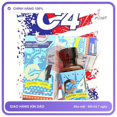 Chai hít tăng khoái cảm Popper C4 30ml Popper 30ml USA Hàng Chính Hãng, Cực Mạnh, Cho Ng Lờn, che tên sản phẩm bảo mật kín đáo