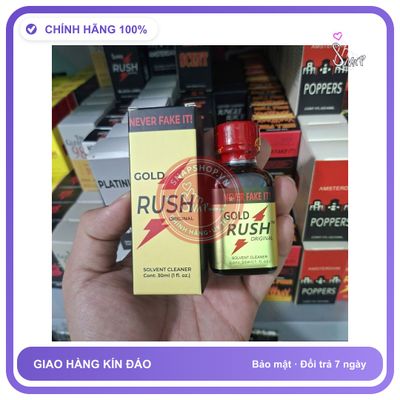 Chai hít tăng khoái cảm Popper GOLD RUSH 30ml che tên sản phẩm bảo mật kín đáo Popper 30ml USA, Hàng Chính Hãng, Phân Phối Sỉ Lẻ Giá Tốt
