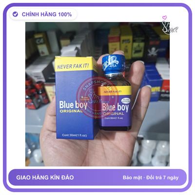 Chai hít tăng khoái cảm Popper Blue boy 30ml che tên sản phẩm bảo mật kín đáo Popper 30ml USA, Hàng Chính Hãng, Hàng Phân Phối Sỉ Lẻ Giá Tốt