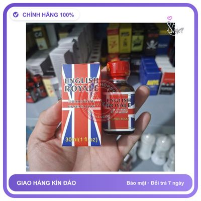 Chai hít tăng khoái cảm Popper English Royale 30ml che tên sản phẩm bảo mật kín đáo Popper 30ml USA, Hàng Chính Hãng, Dòng Cao Cấp, Sỉ Lẻ Giá Tốt