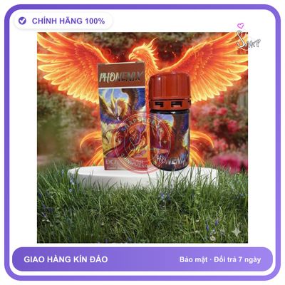 Chai hít tăng khoái cảm Popper PHOENIX 40ml Popper 40ml Mỹ Chính Hãng, Cực Mạnh, Phê Lâu, che tên sản phẩm bảo mật kín đáo