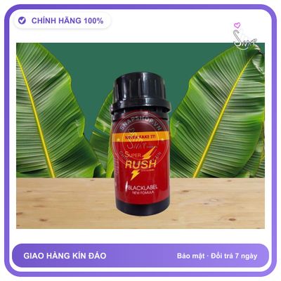 Chai hít tăng khoái cảm Popper SUPER RUSH 40ml Popper khô 40ml, Hàng Chính Hãng, Cực Mạnh, Phê Lâu, Mùi Dịu, che tên sản phẩm bảo mật kín đáo