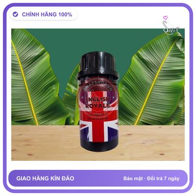 Chai hít tăng khoái cảm Popper ENGLISH ROYALE 40ml Popper khô 40ml USA Hàng Chính Hãng, Cực Mạnh, Phê Lâu, che tên sản phẩm bảo mật kín đáo