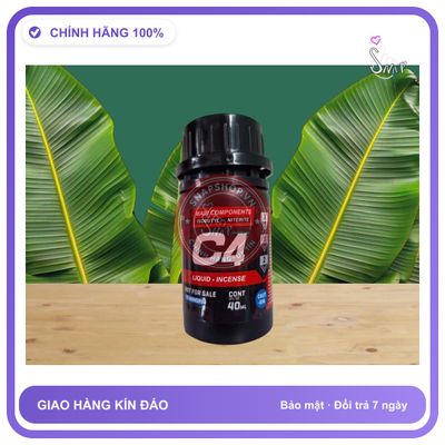 Chai hít tăng khoái cảm Popper C4 40ml Popper khô 40ml C4, Dòng Mạnh, Phê Lâu, che tên sản phẩm bảo mật kín đáo