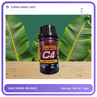 Chai hít tăng khoái cảm Popper C4 40ml Popper khô 40ml C4, Dòng Mạnh,Mụi Dịu, che tên sản phẩm bảo mật kín đáo