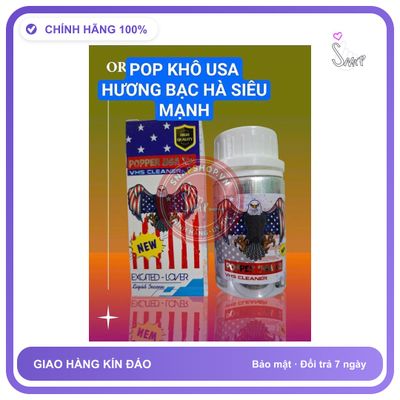 Chai hít tăng khoái cảm Popper POPPER USA 40ml Hàng công ty Popper khô 40ml Dòng Cao Cấp, Cực Mạnh, Gây Ảo Giác,Phê lâu, che tên sản phẩm bảo mật kín