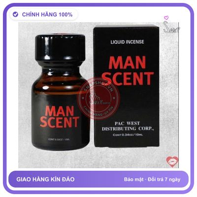 Chai hít tăng khoái cảm Popper MAN SCENT 10ml Popper Man Scent 10ml, hàng chính hãng, che tên sản phẩm bảo mật kín đáo