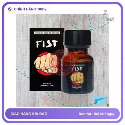 Chai hít tăng khoái cảm Popper FIST 10ml Hàng công ty Popper 10ml FIST, Dòng Mạnh Cho Ng Lờn, che tên sản phẩm bảo mật kín đáo